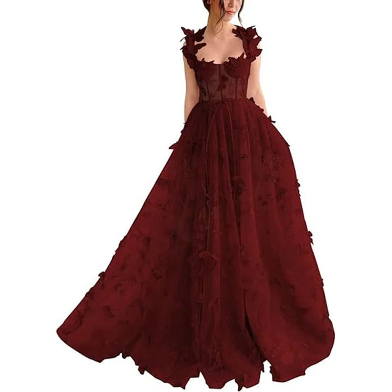 Elegant sleeveless LORVENES maxi dress with a flowing silhouette and a fitted bodice, perfect for formal occasions.