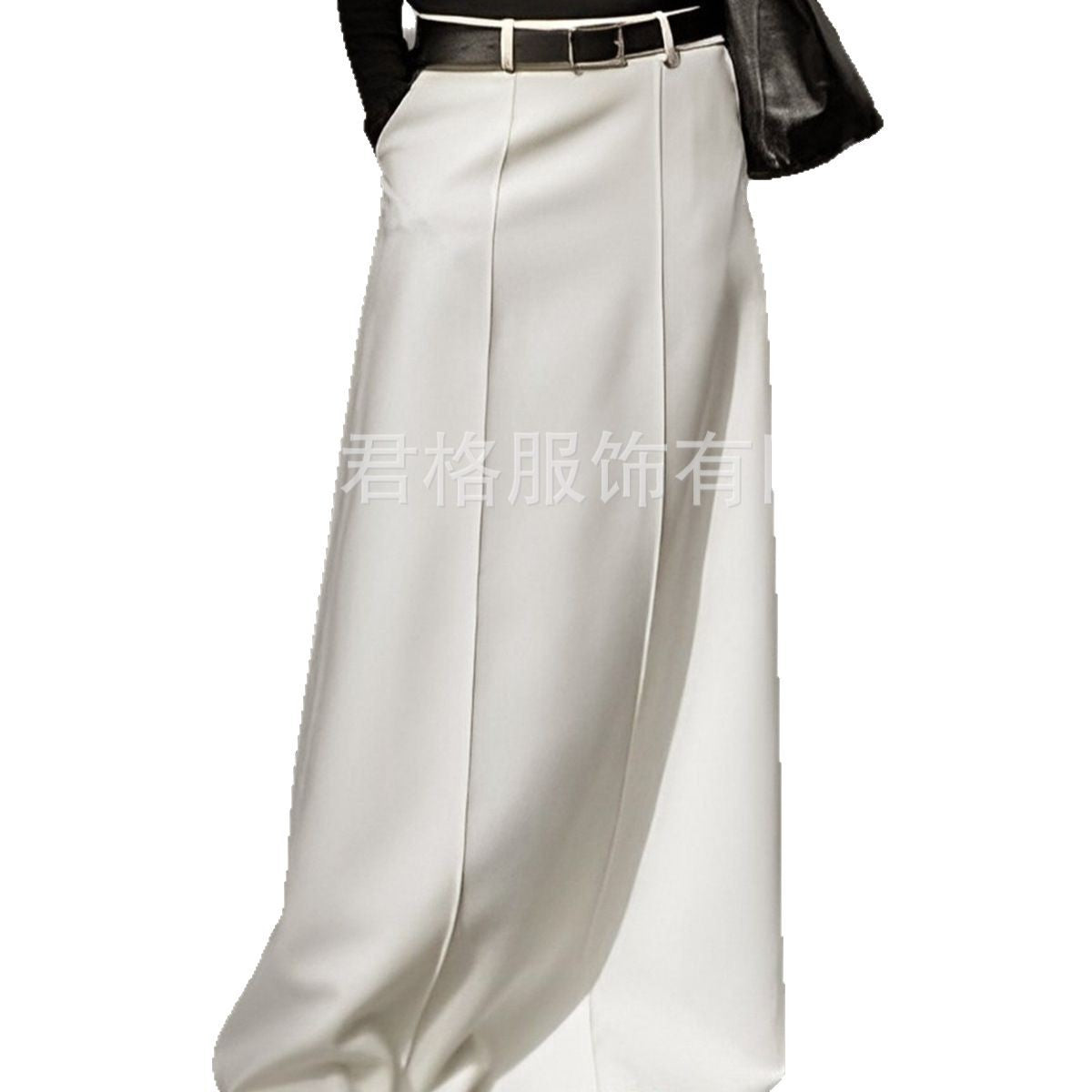 LORVENE Mode Grace skirt in soft fabric, featuring a stylish, flowy design with a high waist and elegant length.