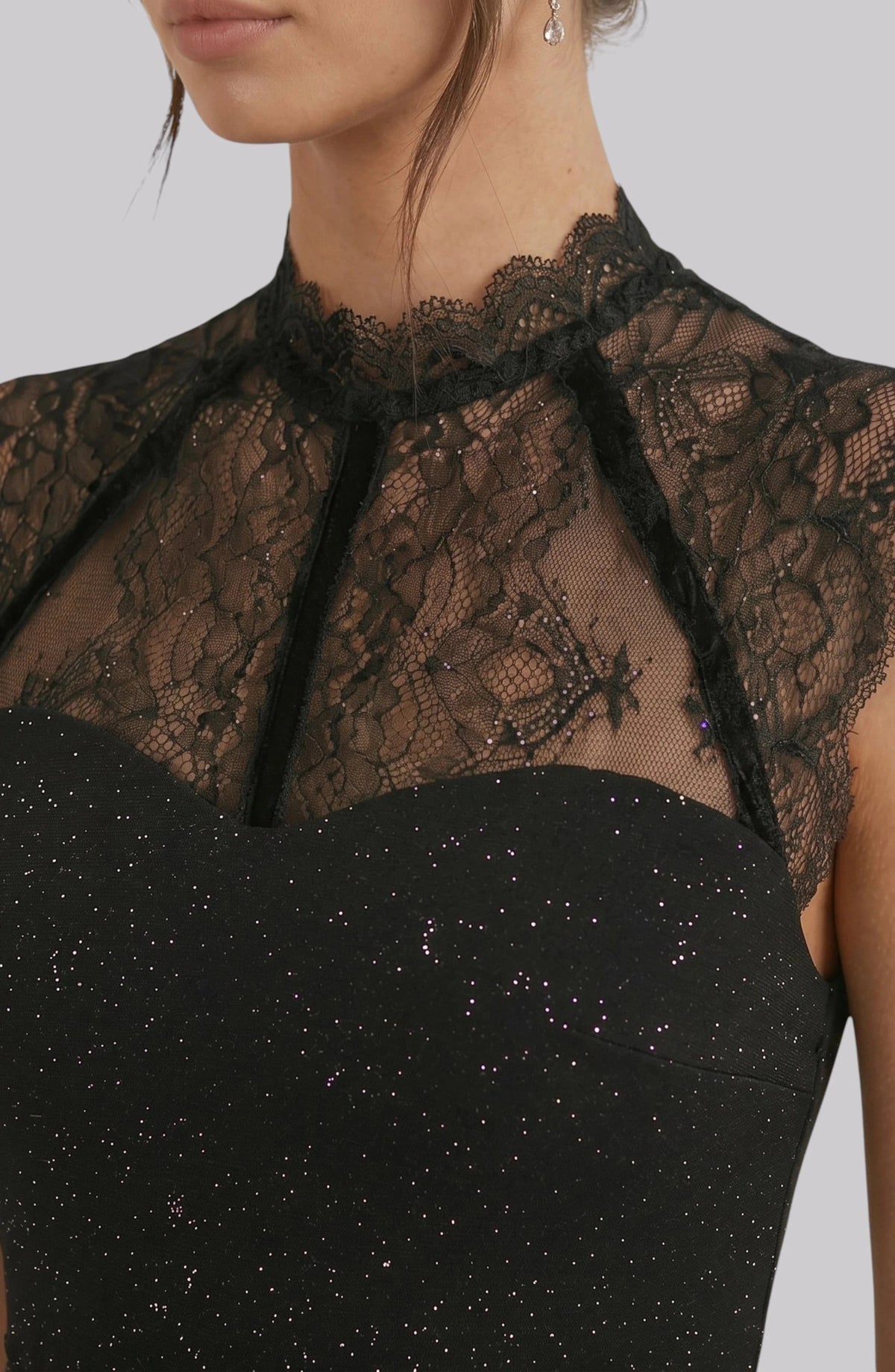 LORVENE Midnight Sequin Dress featuring a shimmering sequined fabric and elegant design, perfect for evening events.