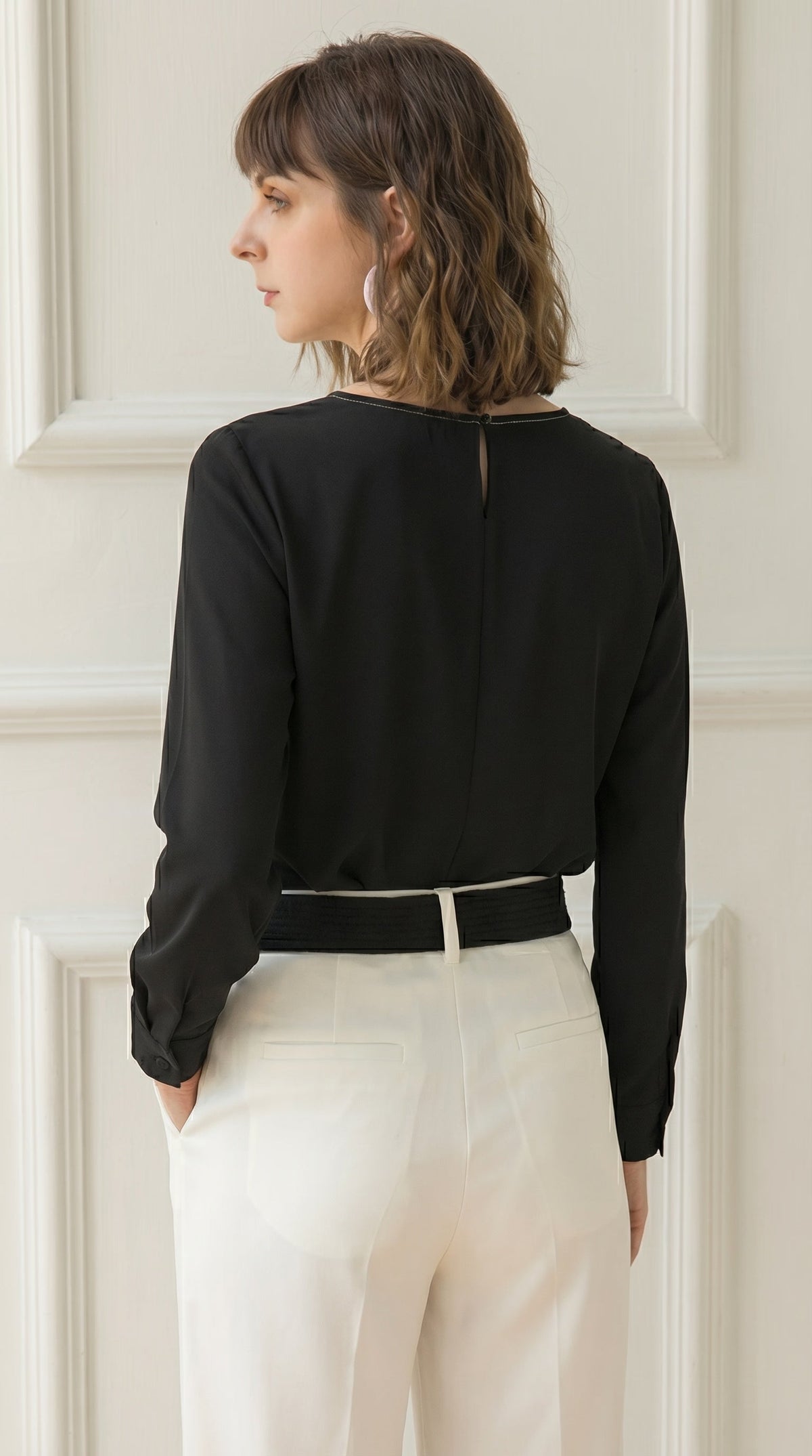 LORVENE Linen Breeze Shirt in light, breathable linen fabric with a relaxed fit and classic collar, displayed on a hanger.