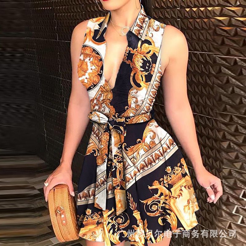 LORVENE Classic Wave Maxi dress in flowing fabric with a stylish wave pattern, full-length design, and elegant silhouette.