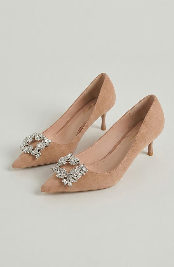 LORVENE modern rose-colored heels with sleek design and pointed toes, stylish footwear for elegant occasions. (600x920)
