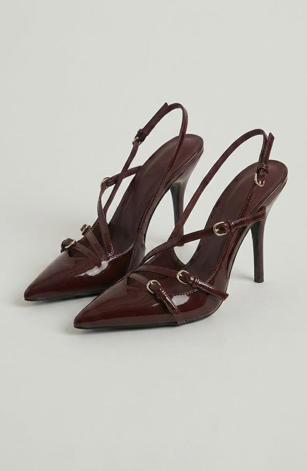 LORVENES patent strap heels with sleek design and ankle straps, stylish footwear for dressy occasions. (600x920)