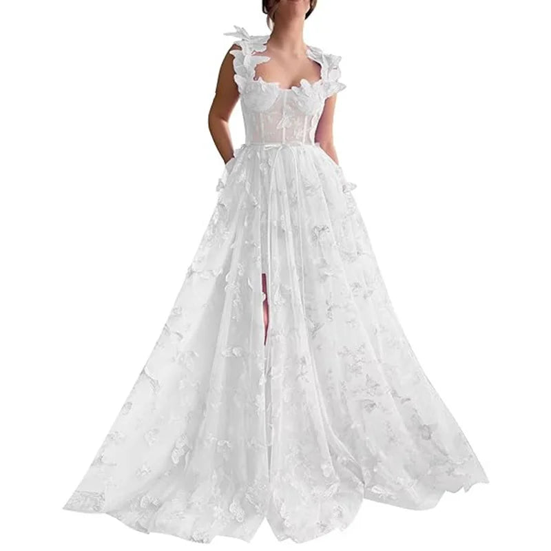 Elegant sleeveless maxi dress by LORVENES featuring a flowing silhouette and stylish design, displayed on a hanger.