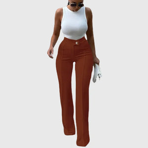 LORVENE Form Luxe Pants in stylish black, featuring a sleek, fitted design and comfortable waistband for a modern look.