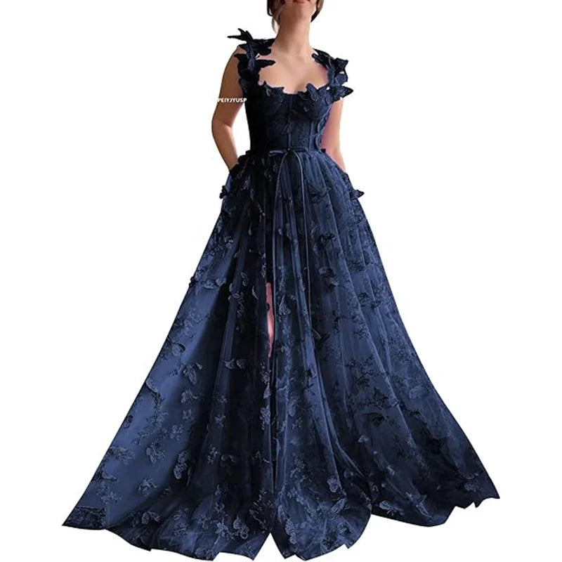 Elegant sleeveless maxi dress by LORVENES featuring a flowing silhouette and stylish design, perfect for formal occasions.