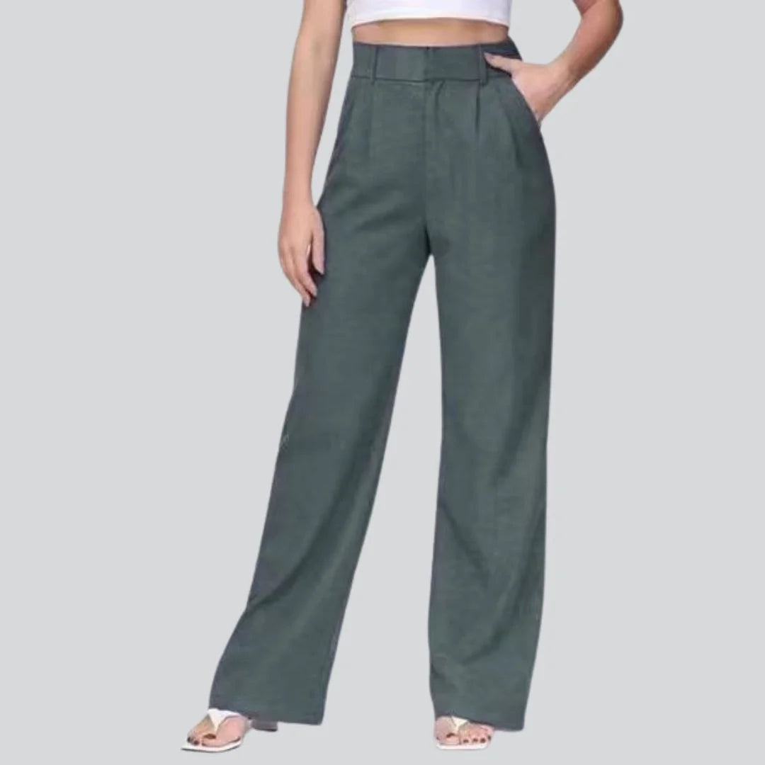 LORVENE Everyday Ease Pants in neutral color, featuring a relaxed fit and comfortable waistband for casual wear.
