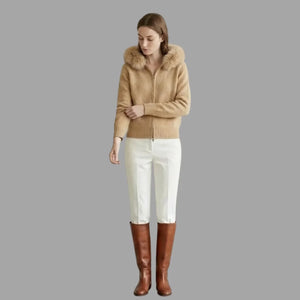 Elegant Draped Hooded Cardigan