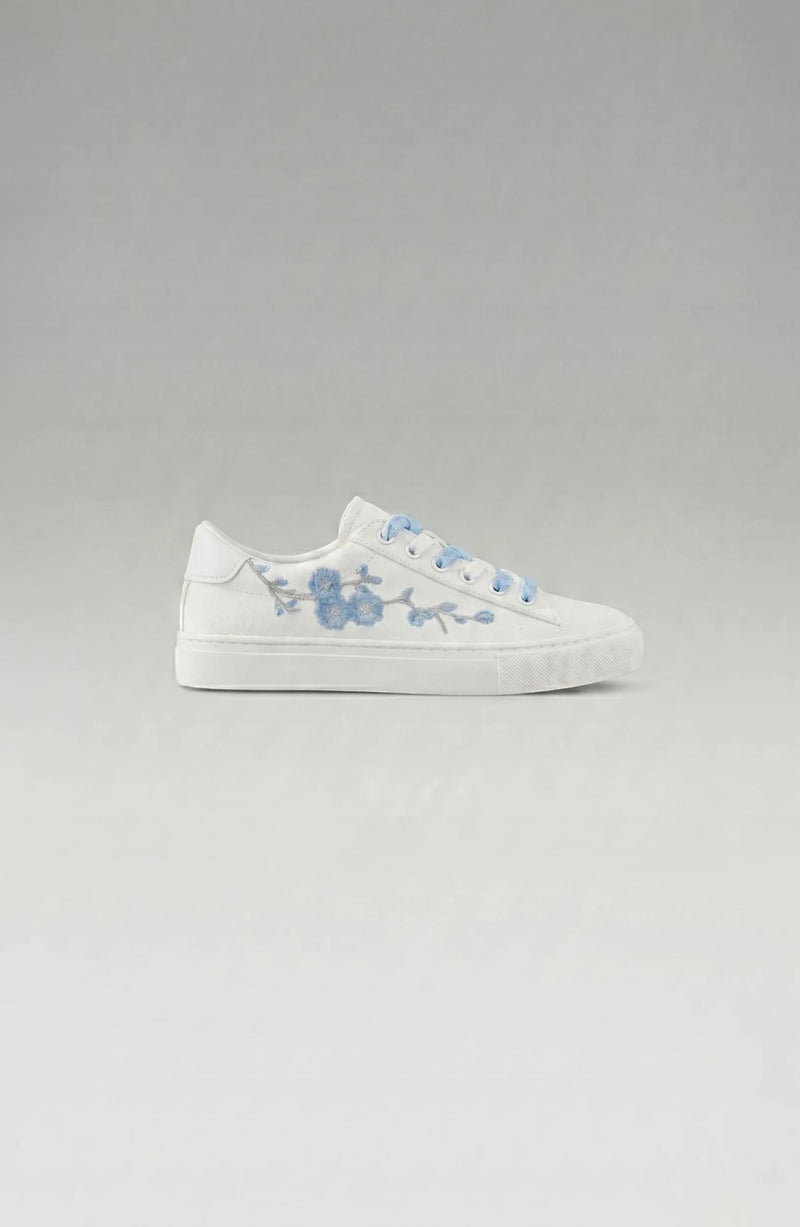 LORVENE Crystal Tone sneakers showing the back view with matching design and crystal accents on a neutral background.